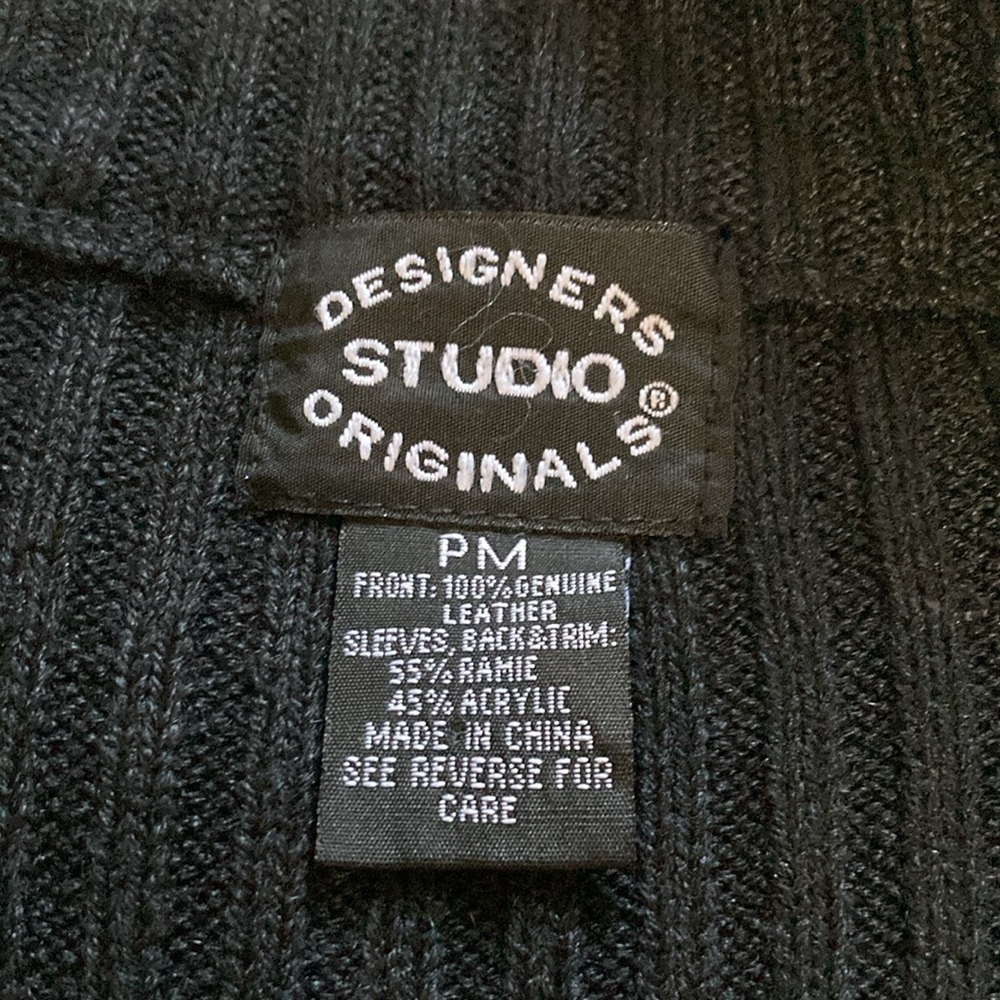 Sweater Jacket With Suede Color Block Size Mp - image 2